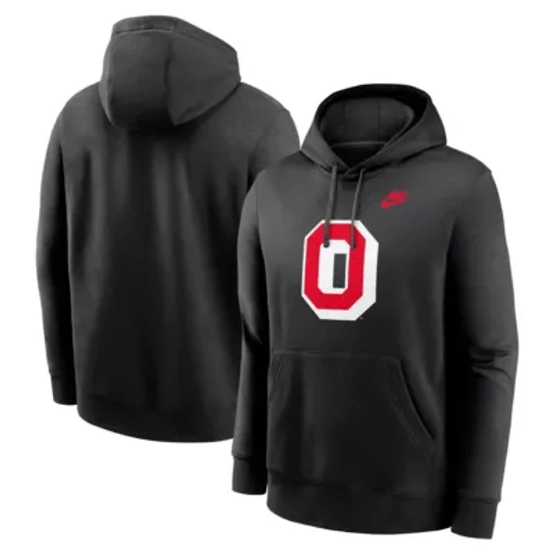 NCAA Nike Ohio State Buckeyes Legacy Logo Club Fleece Pullover Hoodie