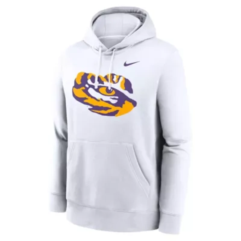 NCAA Nike LSU Tigers Primetime Alternate Logo Club Fleece Pullover Hoodie