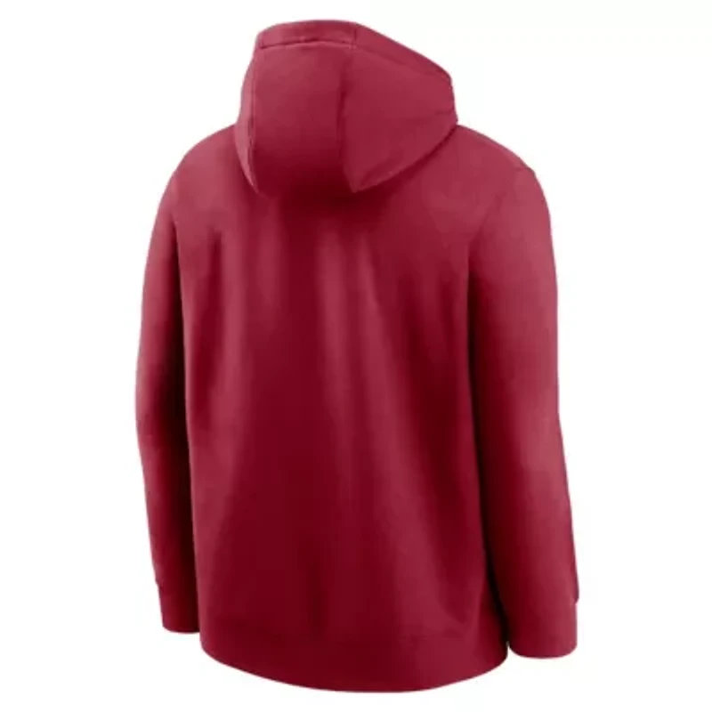 Alabama Crimson Tide NCAA Nike Primetime Alternate Logo Club Fleece Pullover Hoodie