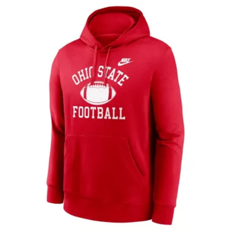 NCAA Nike Ohio State Buckeyes Legacy Football Icon Club Fleece Pullover Hoodie