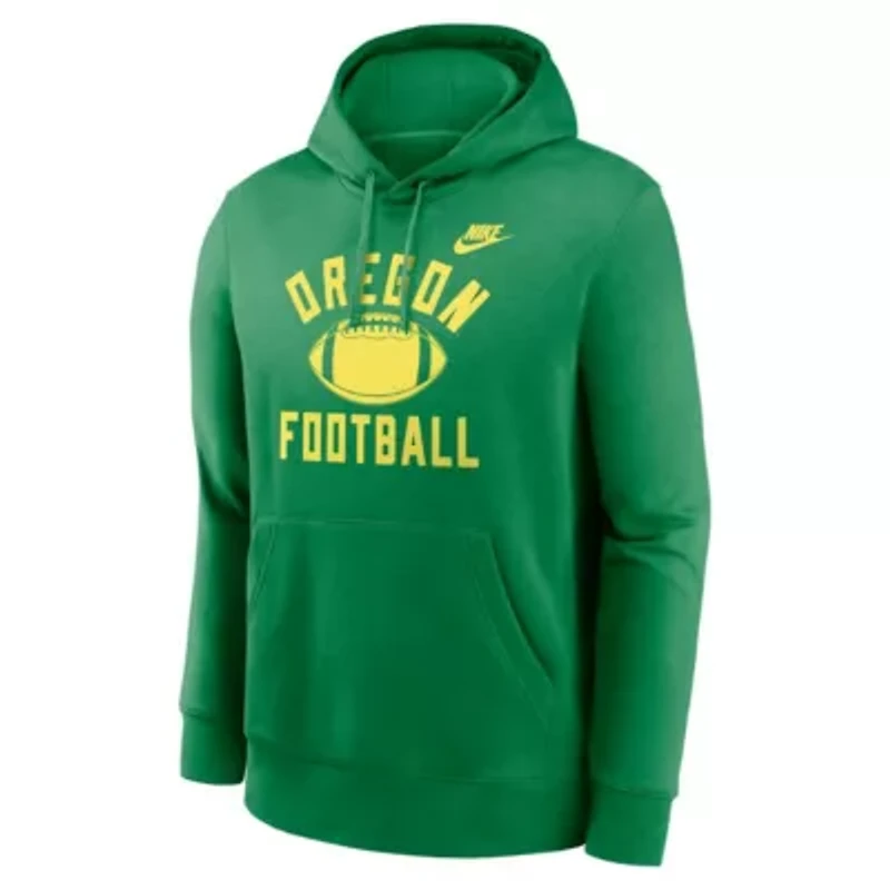 NCAA Nike Oregon Ducks Legacy Football Icon Club Fleece Pullover Hoodie