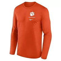 NCAA Nike Clemson Tigers Primary Stack Legend Performance Long Sleeve T-Shirt