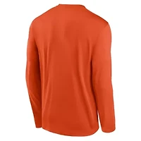 NCAA Nike Clemson Tigers Primary Stack Legend Performance Long Sleeve T-Shirt