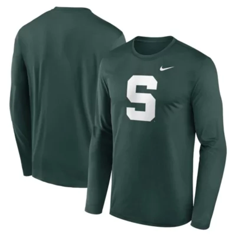 NCAA Nike Michigan State Spartans Primetime Alternate Logo Legend Performance Long Sleeve T-Shirt