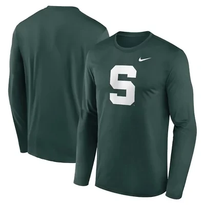 NCAA Nike Michigan State Spartans Primetime Alternate Logo Legend Performance Long Sleeve T-Shirt