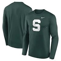 NCAA Nike Michigan State Spartans Primetime Alternate Logo Legend Performance Long Sleeve T-Shirt