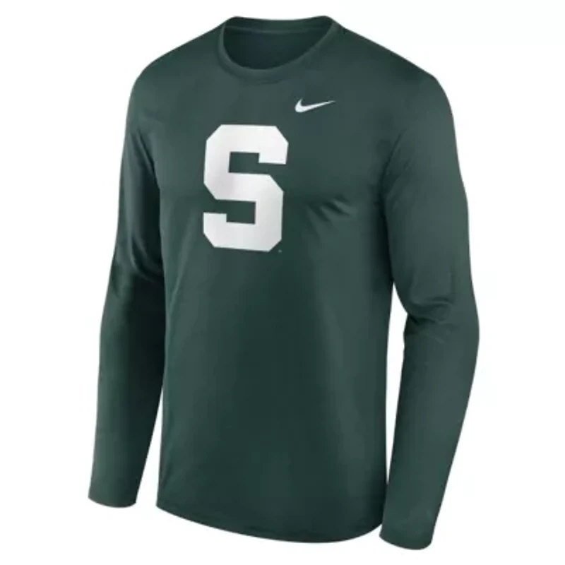 NCAA Nike Michigan State Spartans Primetime Alternate Logo Legend Performance Long Sleeve T-Shirt