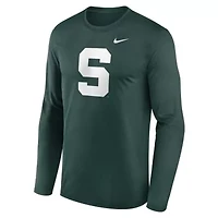NCAA Nike Michigan State Spartans Primetime Alternate Logo Legend Performance Long Sleeve T-Shirt