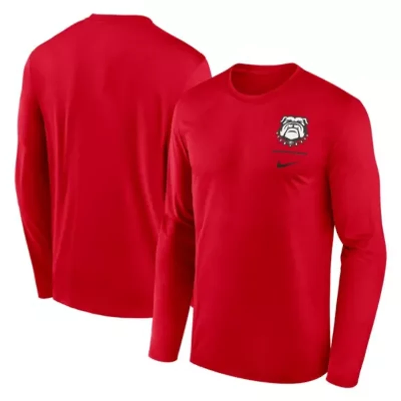 NCAA Nike Georgia Bulldogs Alternate Logo Lockup Legend Performance Long Sleeve T-Shirt