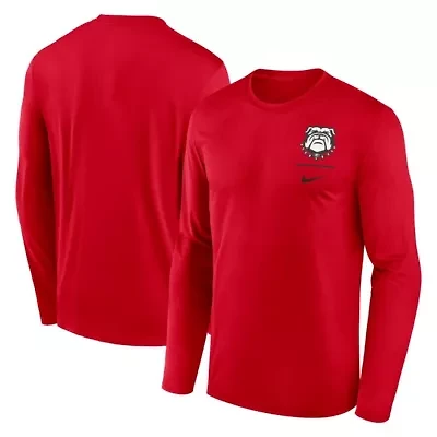 NCAA Nike Georgia Bulldogs Alternate Logo Lockup Legend Performance Long Sleeve T-Shirt
