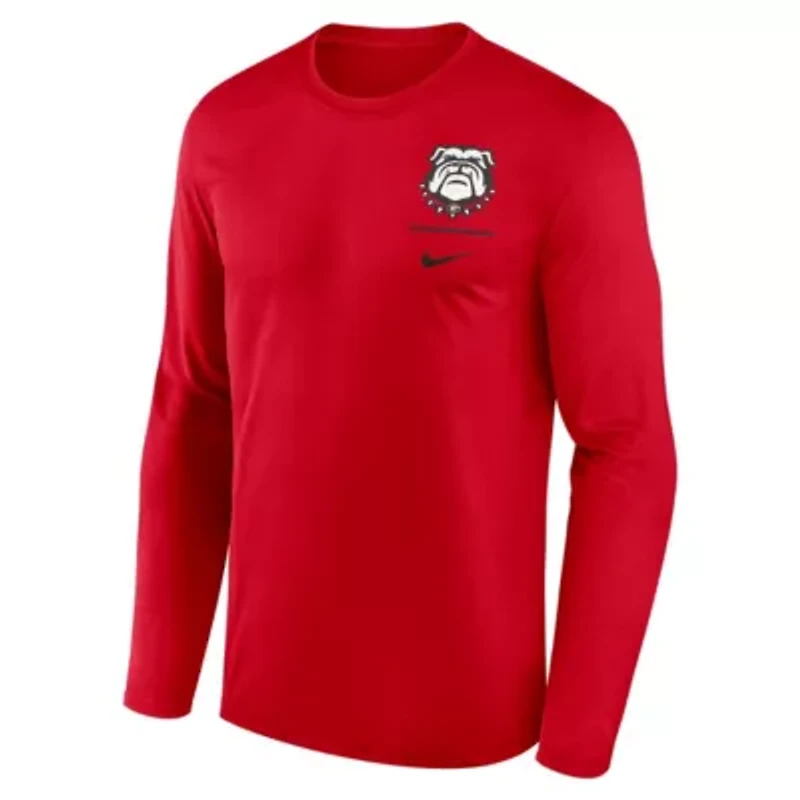 NCAA Nike Georgia Bulldogs Alternate Logo Lockup Legend Performance Long Sleeve T-Shirt