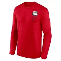 NCAA Nike Georgia Bulldogs Alternate Logo Lockup Legend Performance Long Sleeve T-Shirt