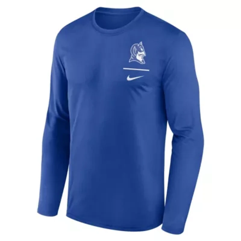 Duke Blue Devils NCAA Nike Alternate Logo Lockup Legend Performance Long Sleeve T-Shirt