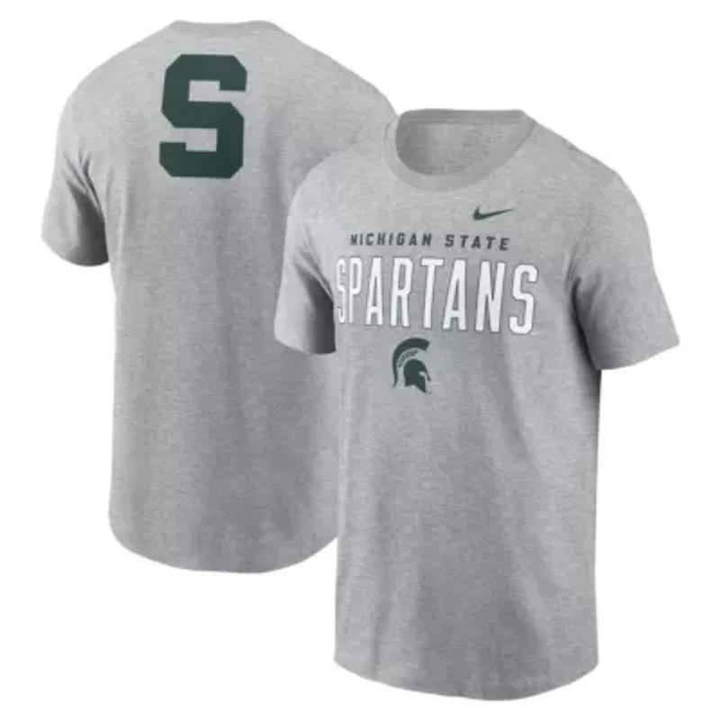 NCAA Nike Michigan State Spartans Campus 2-Hit Primary Mascot T-Shirt