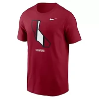 Stanford Cardinal NCAA Nike Campus State Shape T-Shirt