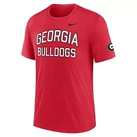 NCAA Nike Georgia Bulldogs Campus Collegiate Block Tri-Blend T-Shirt