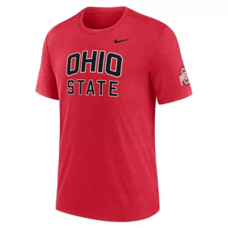 NCAA Nike Ohio State Buckeyes Campus Collegiate Block Tri-Blend T-Shirt