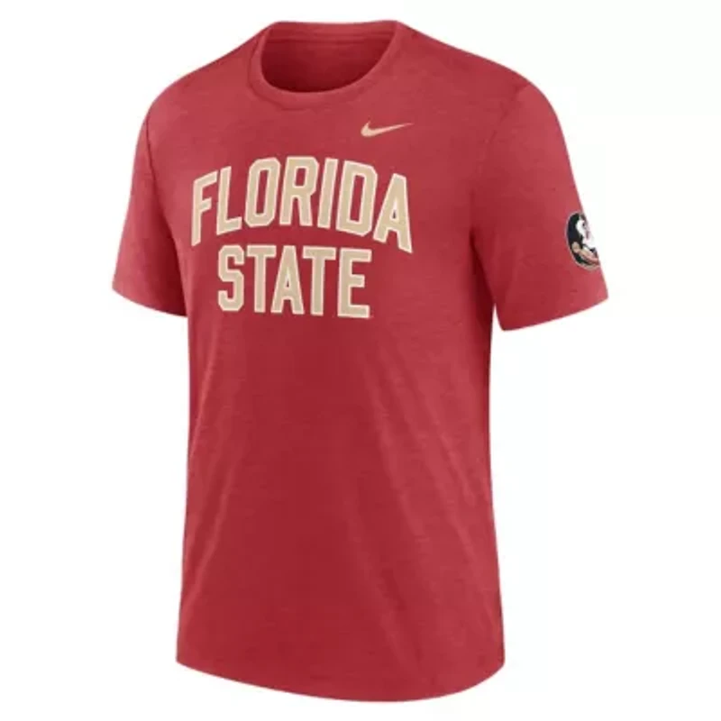 NCAA Nike Florida State Seminoles Campus Collegiate Block Tri-Blend T-Shirt