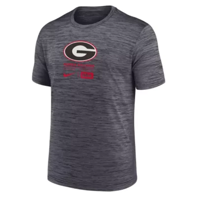 NCAA Nike Georgia Bulldogs Campus Center Block Velocity Performance T-Shirt