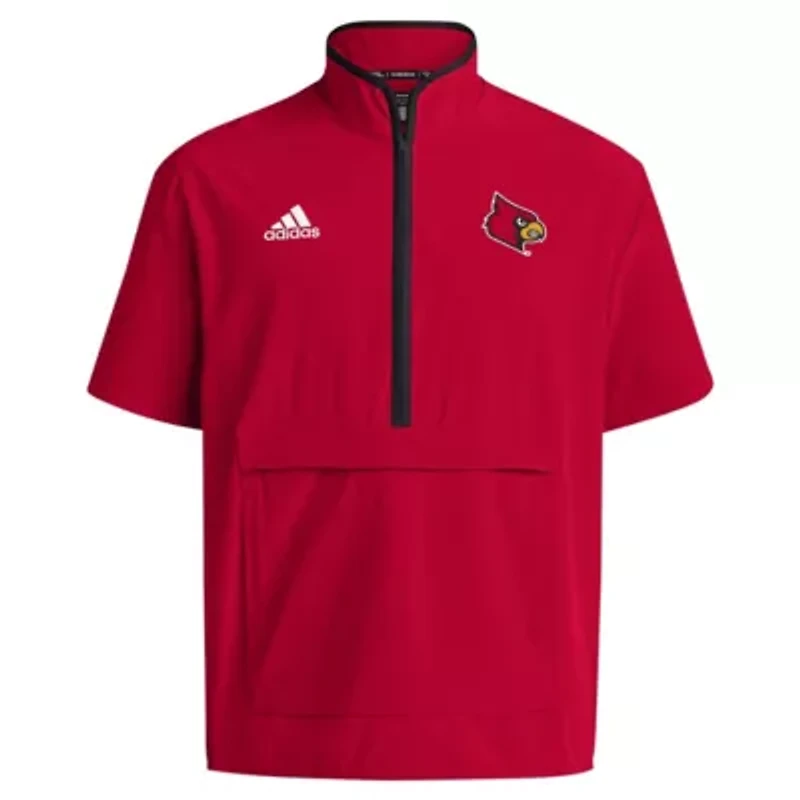 NCAA Louisville Cardinals 2024 Coaches Sideline Half-Zip Short Sleeve Jacket