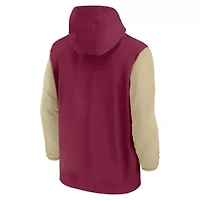 NCAA Nike Florida State Seminoles 2024 Sideline Pregame Player Half-Zip Hoodie