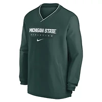 NCAA Nike Michigan State Spartans 2024 Sideline Pullover Windshirt