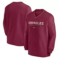 NCAA Nike Florida State Seminoles 2024 Sideline Pullover Windshirt
