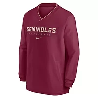 NCAA Nike Florida State Seminoles 2024 Sideline Pullover Windshirt