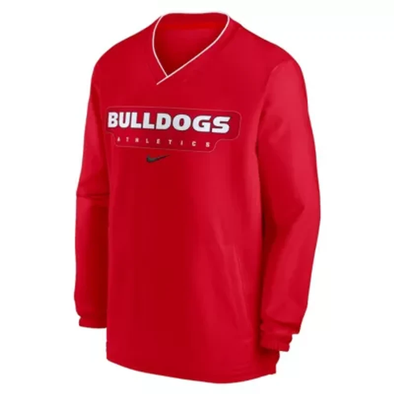 NCAA Nike Georgia Bulldogs 2024 Sideline Pullover Windshirt