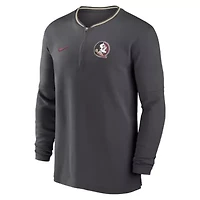 NCAA Nike Florida State Seminoles 2024 Sideline Coach Performance Half-Zip Long Sleeve Top