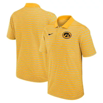 NCAA Nike Iowa Hawkeyes Primetime Victory Striped Dri-FIT Polo