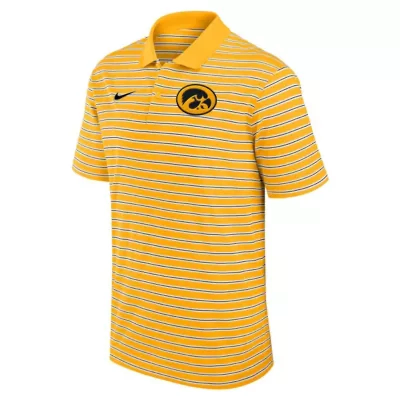 NCAA Nike Iowa Hawkeyes Primetime Victory Striped Dri-FIT Polo