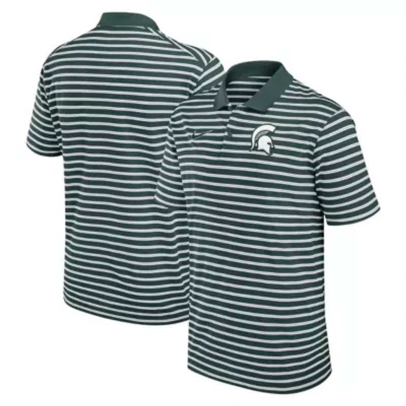 NCAA Nike Michigan State Spartans Primetime Victory Striped Dri-FIT Polo
