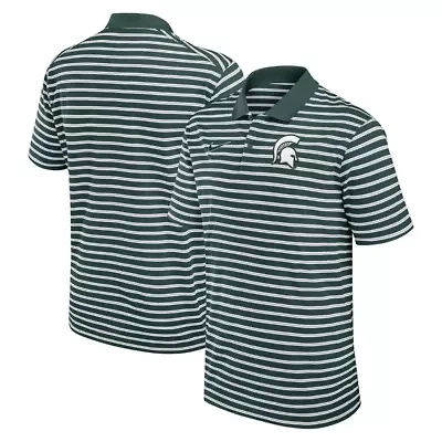 NCAA Nike Michigan State Spartans Primetime Victory Striped Dri-FIT Polo