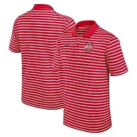 NCAA Nike Ohio State Buckeyes Primetime Victory Striped Dri-FIT Polo