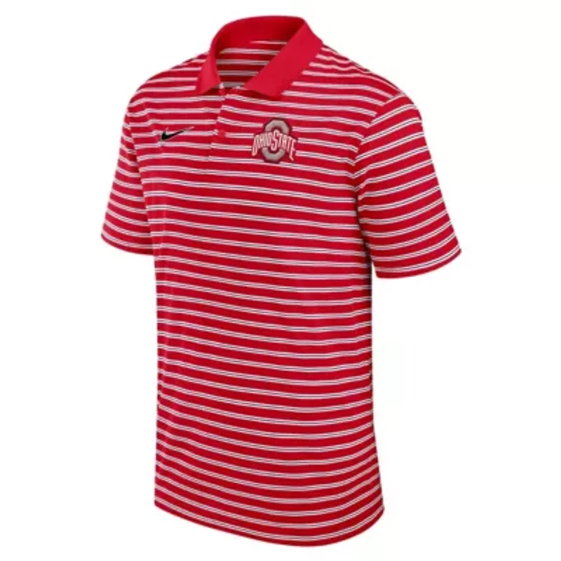 NCAA Nike Ohio State Buckeyes Primetime Victory Striped Dri-FIT Polo