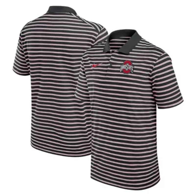 NCAA Nike Ohio State Buckeyes Primetime Victory Striped Dri-FIT Polo