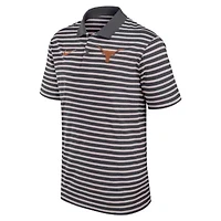 NCAA Nike Anthracite/White Texas Longhorns Primetime Victory Striped Dri-FIT Polo