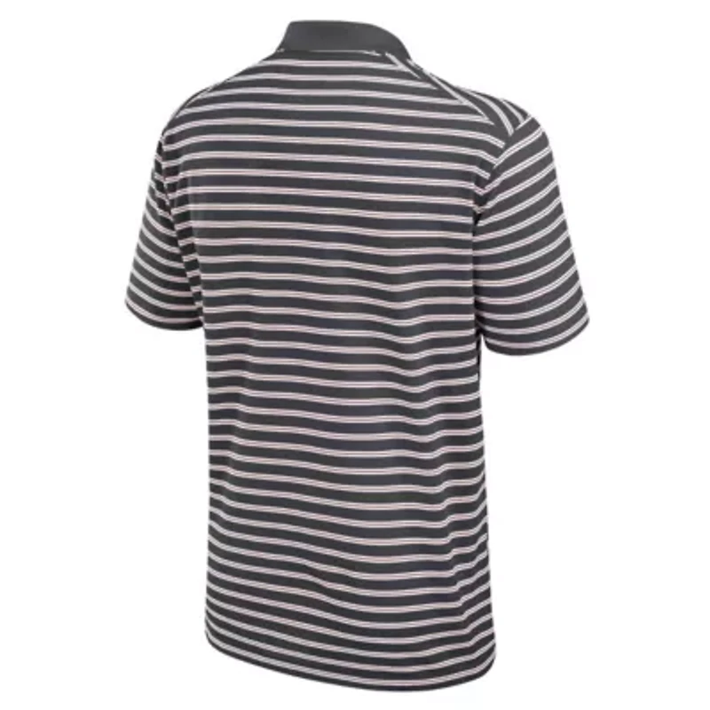 NCAA Nike Anthracite/White Texas Longhorns Primetime Victory Striped Dri-FIT Polo