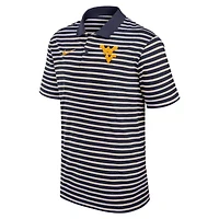 NCAA Nike West Virginia Mountaineers Primetime Victory Striped Dri-FIT Polo