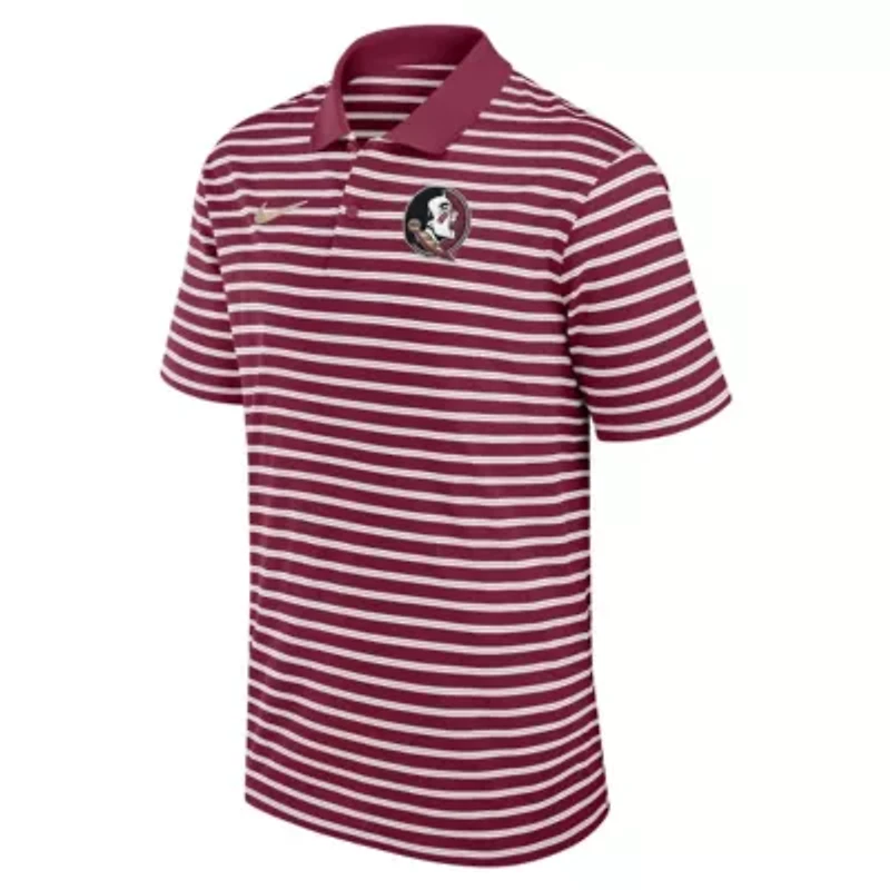 NCAA Nike Florida State Seminoles Primetime Victory Striped Dri-FIT Polo