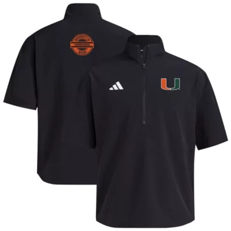Miami (FL) Hurricanes NCAA 2024 Half-Zip Short Sleeve Training Jacket