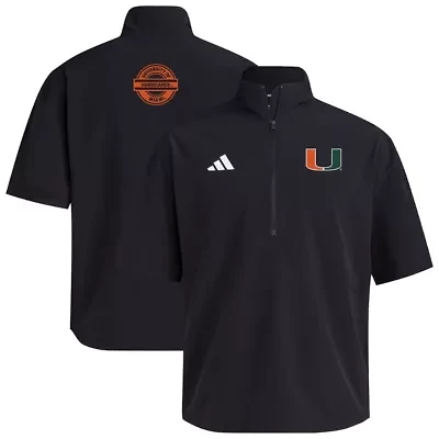 Miami (FL) Hurricanes NCAA 2024 Half-Zip Short Sleeve Training Jacket