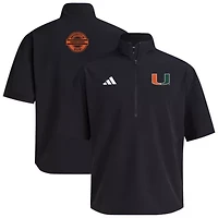 Miami (FL) Hurricanes NCAA 2024 Half-Zip Short Sleeve Training Jacket