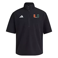 Miami (FL) Hurricanes NCAA 2024 Half-Zip Short Sleeve Training Jacket