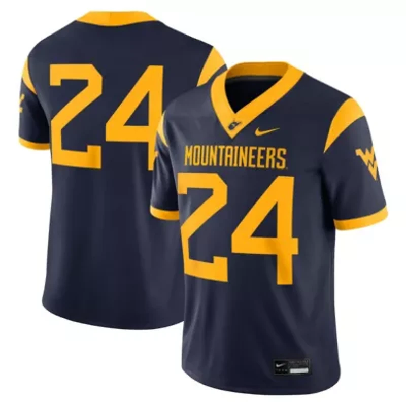 NCAA Nike #24 West Virginia Mountaineers Game Jersey