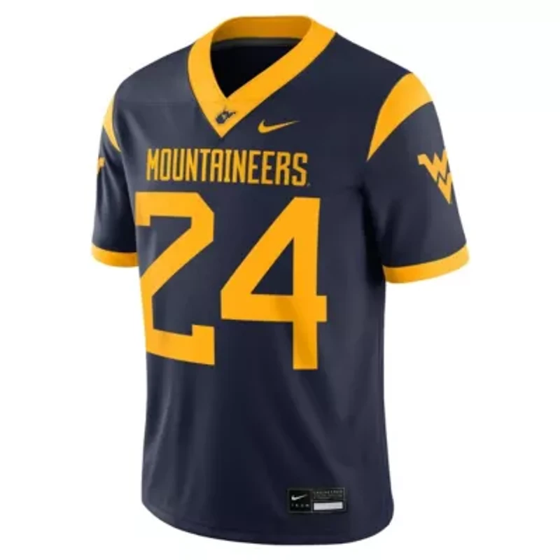 NCAA Nike #24 West Virginia Mountaineers Game Jersey