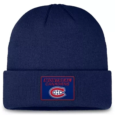 NHL Fanatics Montreal Canadiens Authentic Pro Cuffed Knit Hat