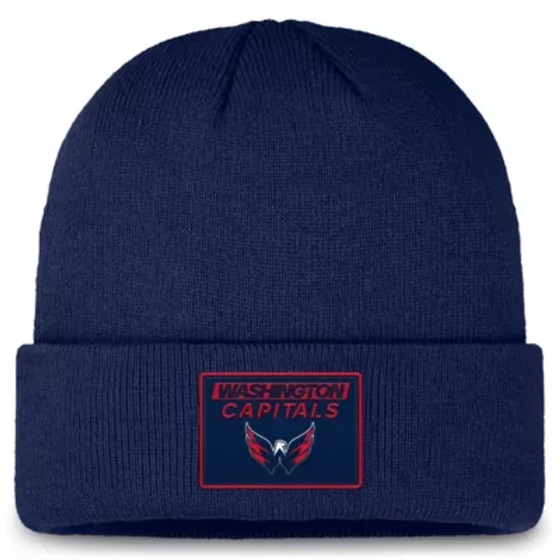 NHL Fanatics Washington Capitals Authentic Pro Cuffed Knit Hat