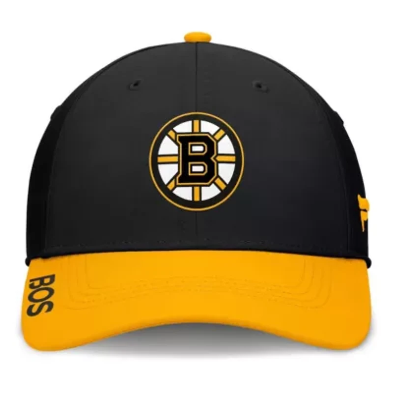 NHL Fanatics Black/Gold Authentic Pro Rink Flex Hat